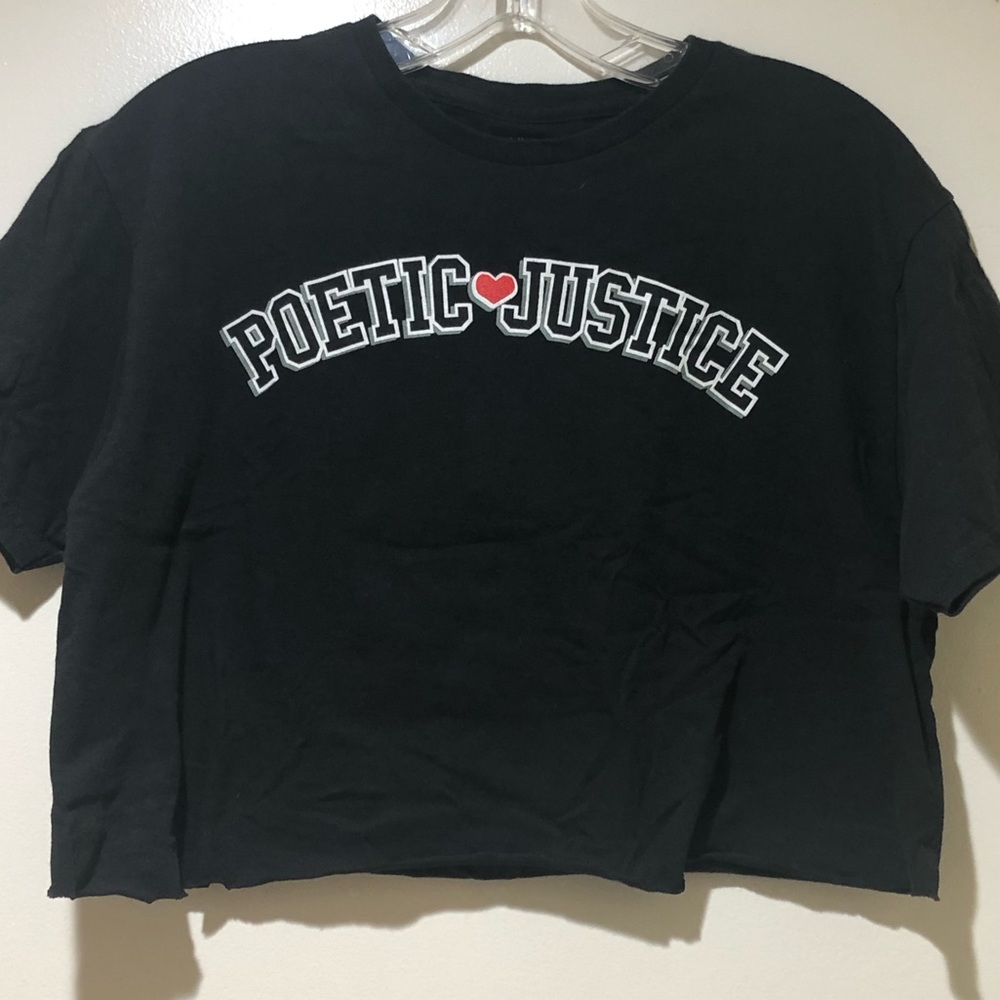 Basic black short sleeve crop top